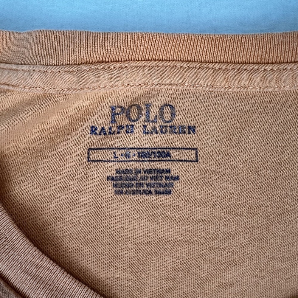 Polo Ralph Lauren Men's Orange Short Sleeve Crew Neck T-shirt, Size L - Picture 5 of 10